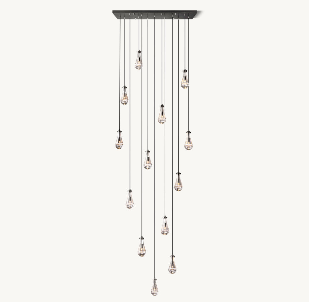 RAIN RECTANGULAR CHANDELIER 54"
