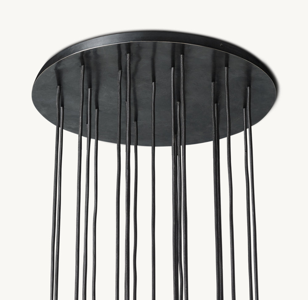 BOULE DE CRISTAL CLEAR GLASS ROUND CLUSTER CHANDELIER 24"