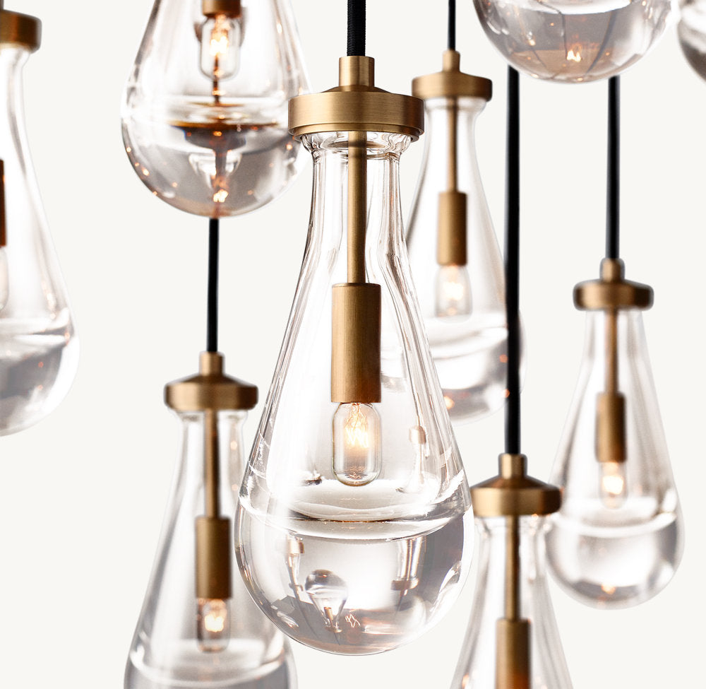 RAIN ROUND CHANDELIER 36"