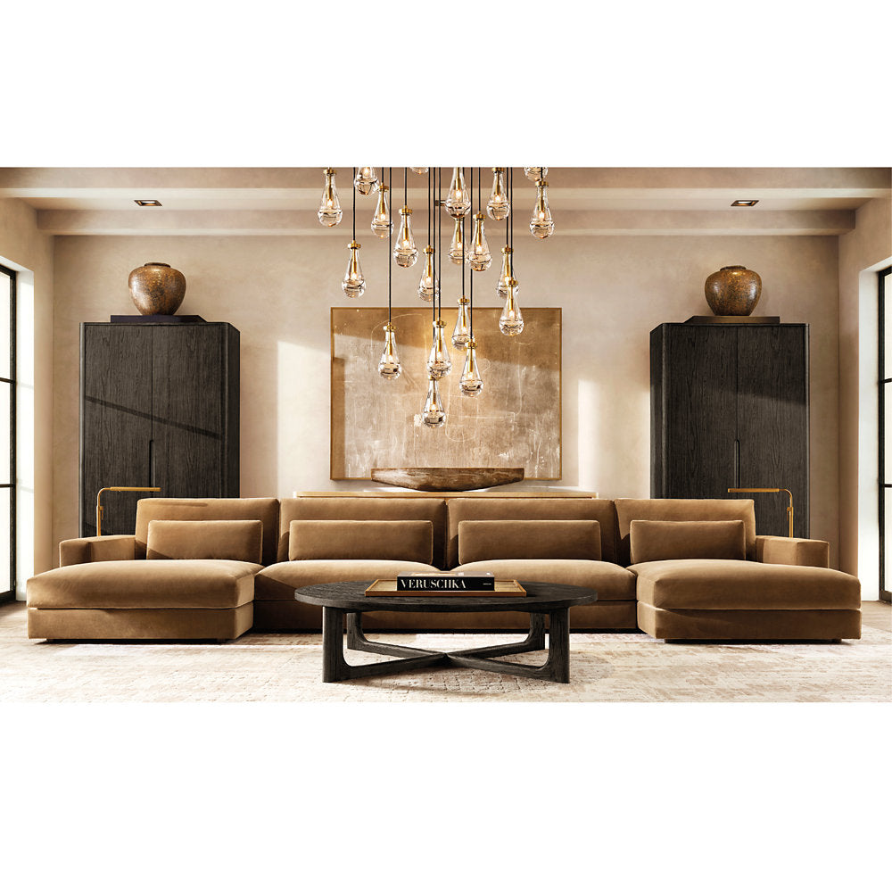 RAIN ROUND CHANDELIER 47"