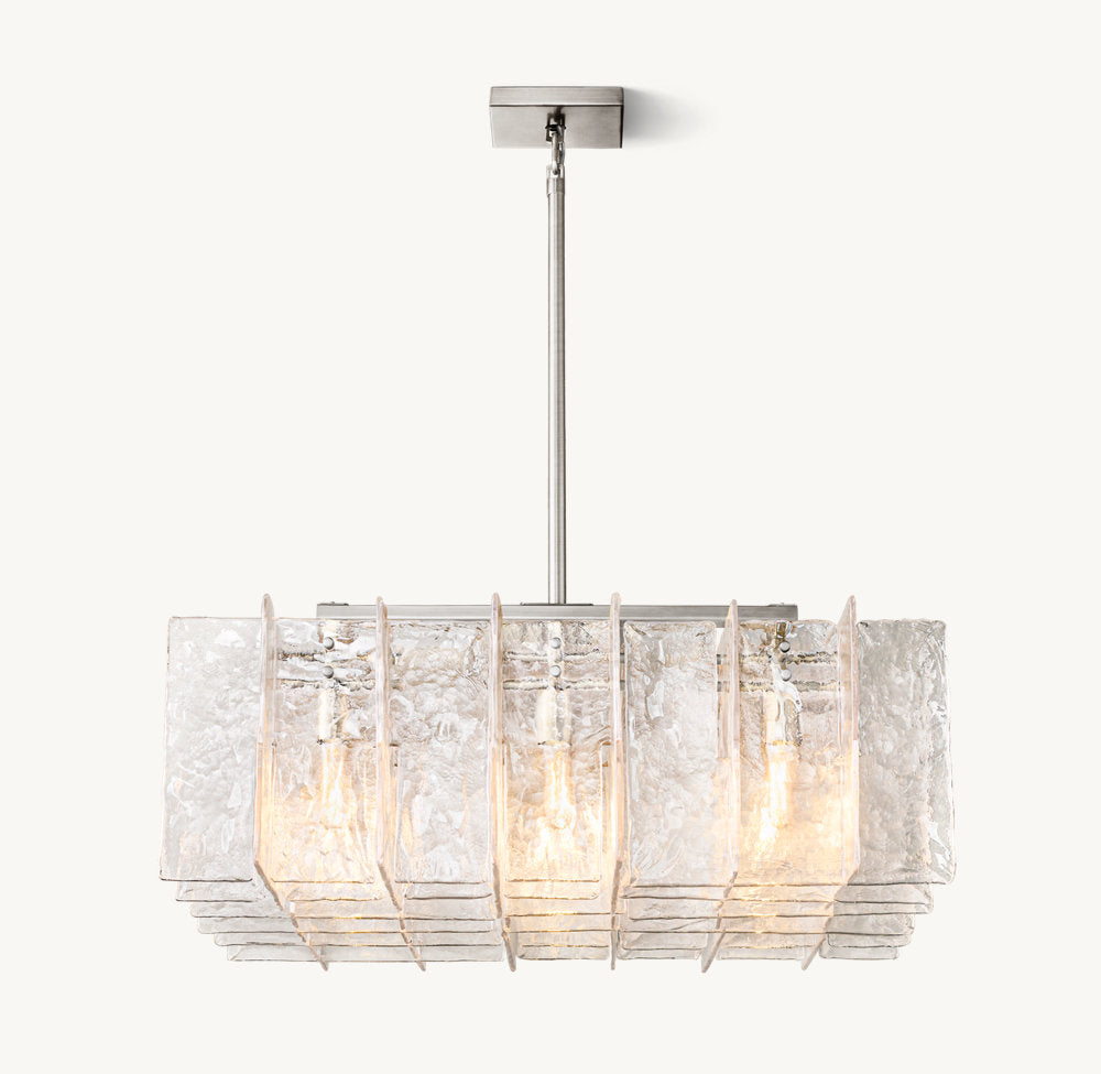 LATTICE SQUARE CHANDELIER 37"