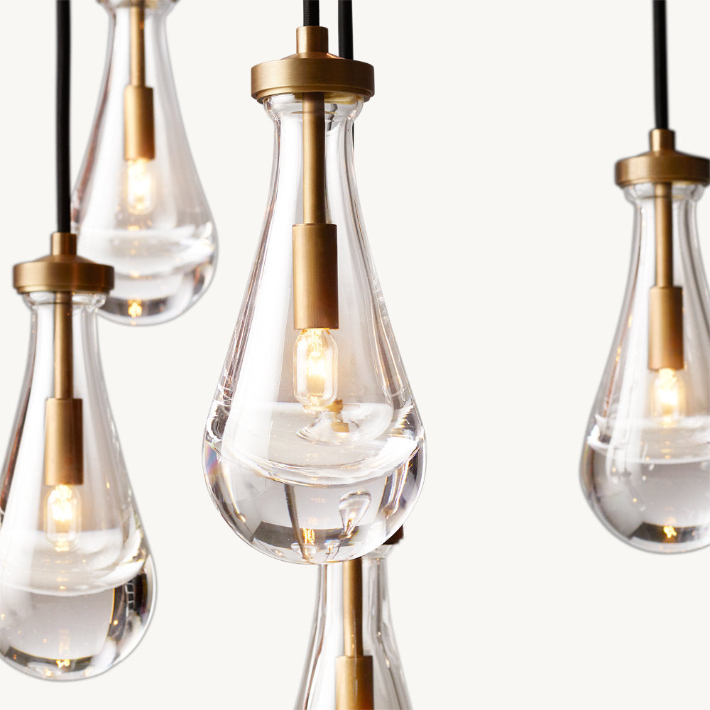 RAIN ROUND CHANDELIER 47"