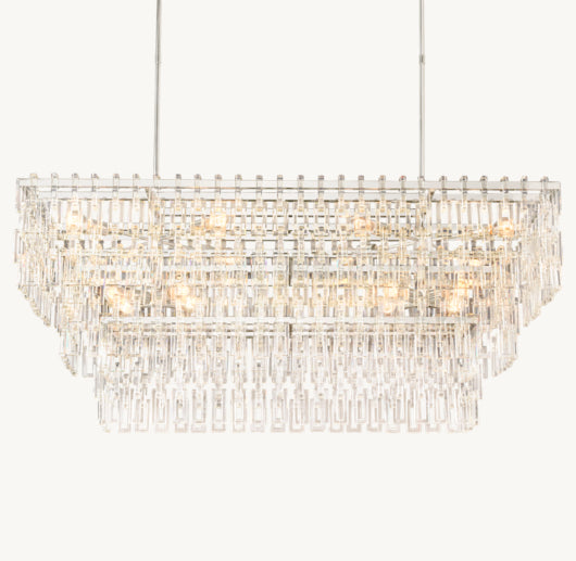 MARIGNAN TIERED RECTANGULAR CHANDELIER 60"