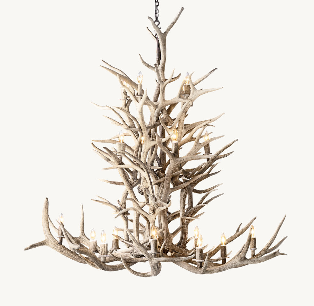 NATURAL ANTLER CHANDELIER 66"
