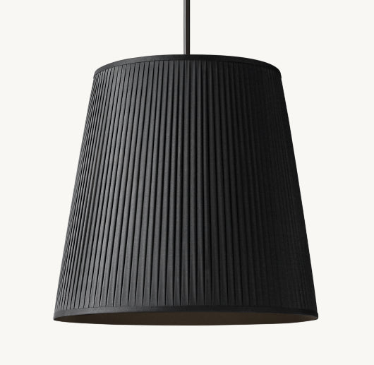 REED BLACK PLEATED BARREL PENDANT