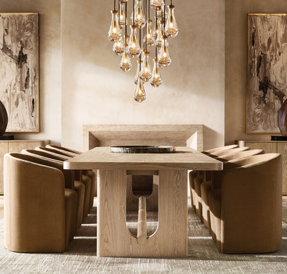 RAIN ROUND CHANDELIER 47"