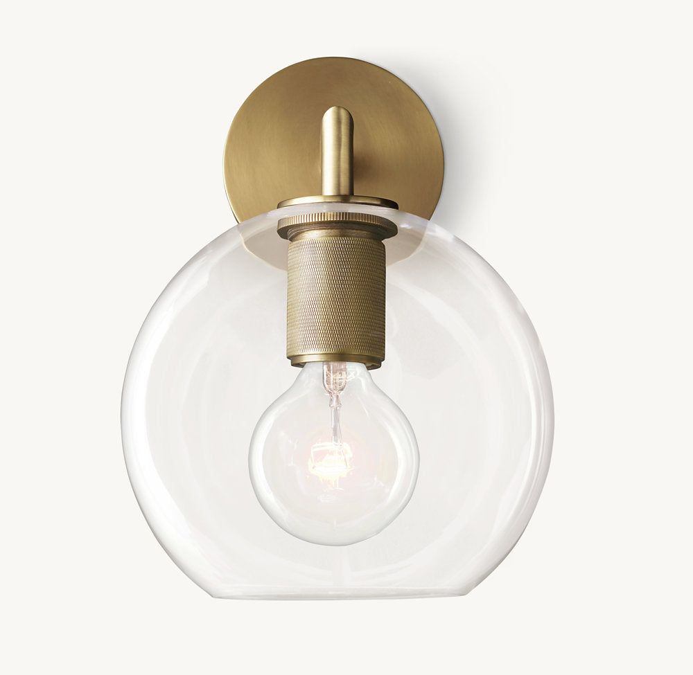 UTILITAIRE GLOBE SHADE SCONCE