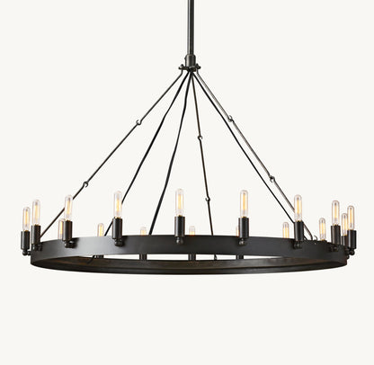 CAMINO VINTAGE FILAMENT ROUND CHANDELIER 38"