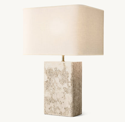 TALLADO CLASSICO TRAVERTINE RECTANGULAR TABLE LAMP