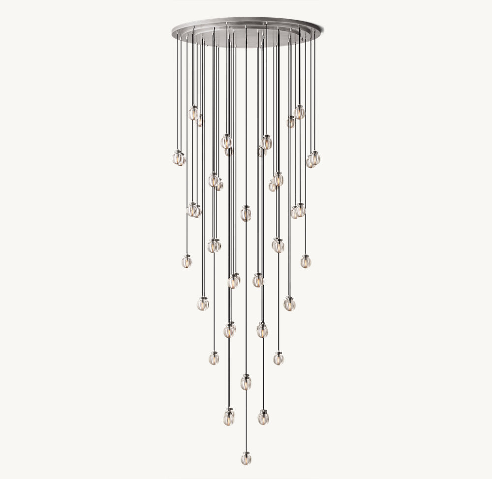 PEARL ROUND CHANDELIER 60"
