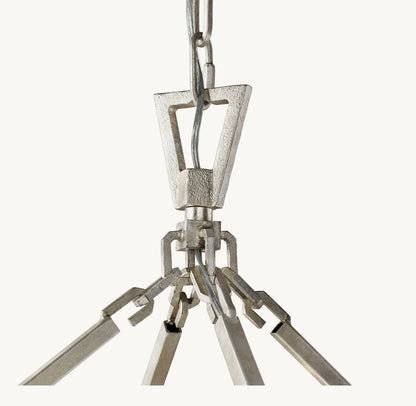 19TH C. ENGLISH OPENWORK TWO-TIER ROUND CHANDELIER 40"