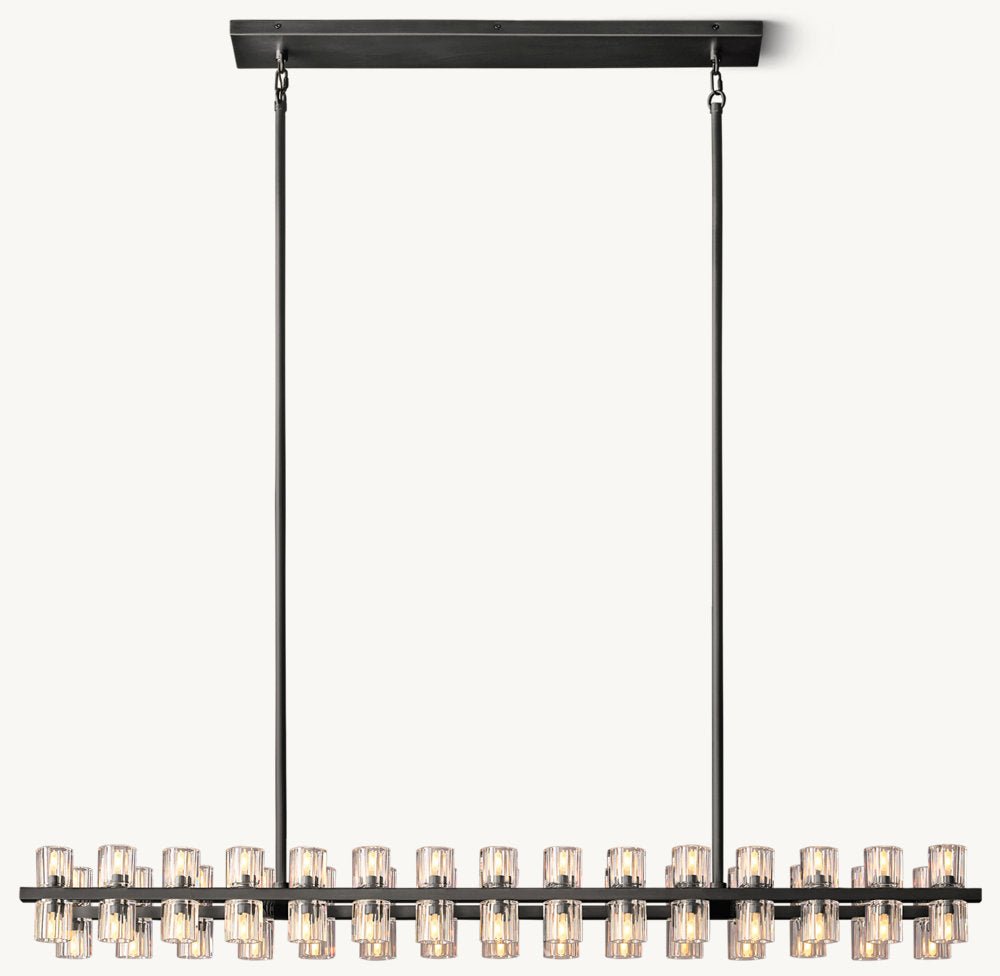 ARCACHON LED RECTANGULAR CHANDELIER 54"
