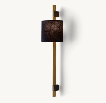 VELA RECTANGULAR BAR SCONCE - ROUND SHADE