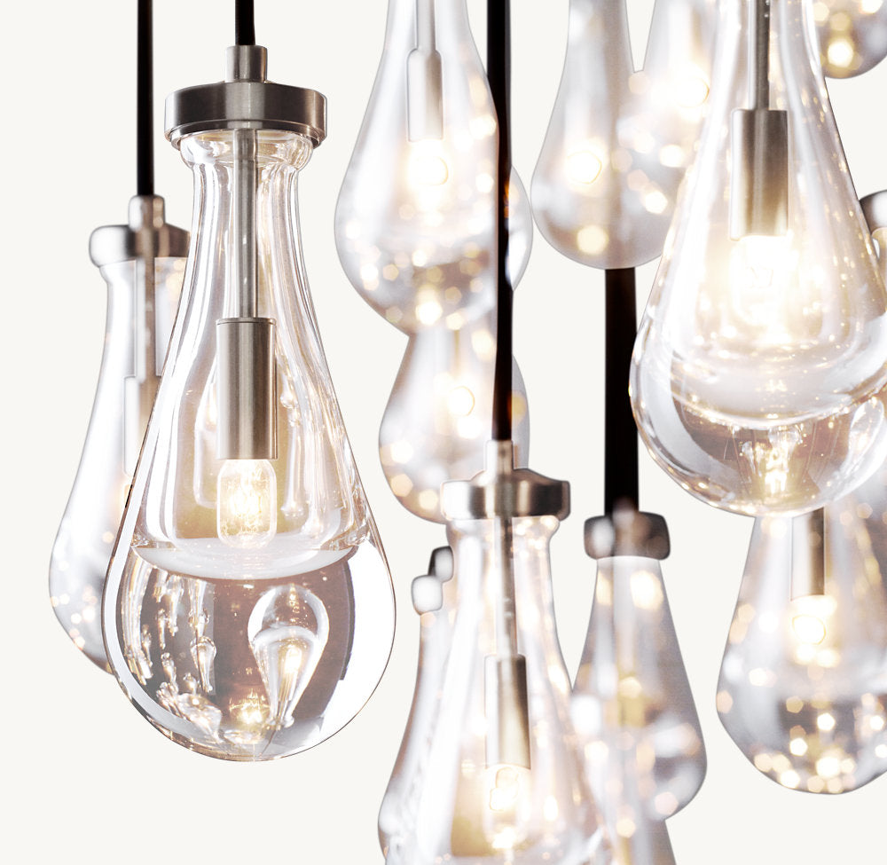 RAIN RECTANGULAR CHANDELIER 72"