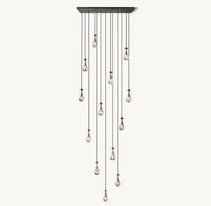 RAIN RECTANGULAR CHANDELIER 54"