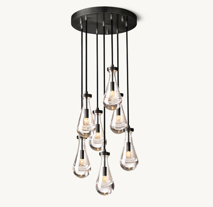 RAIN ROUND CHANDELIER 18"