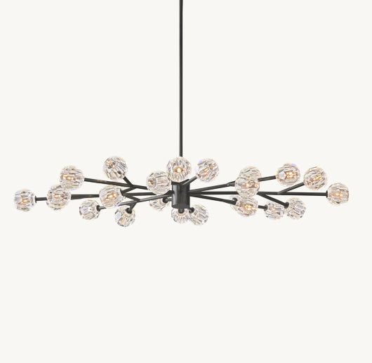 BOULE DE CRISTAL CLEAR GLASS OVAL CHANDELIER 72"