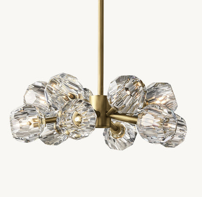 BOULE DE CRISTAL CLEAR GLASS ROUND CHANDELIER 24"