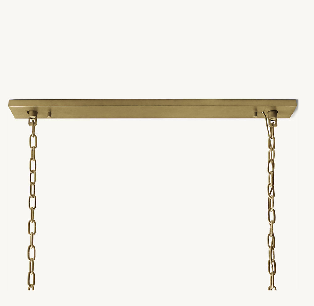 HARLOW CRYSTAL RECTANGULAR CHANDELIER 62"