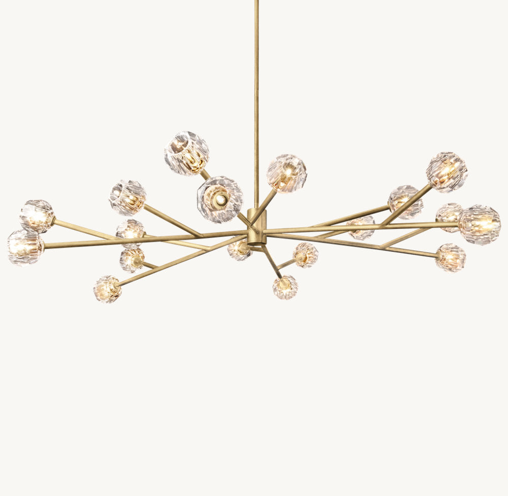 BOULE DE CRISTAL CLEAR GLASS ROUND CHANDELIER 72"