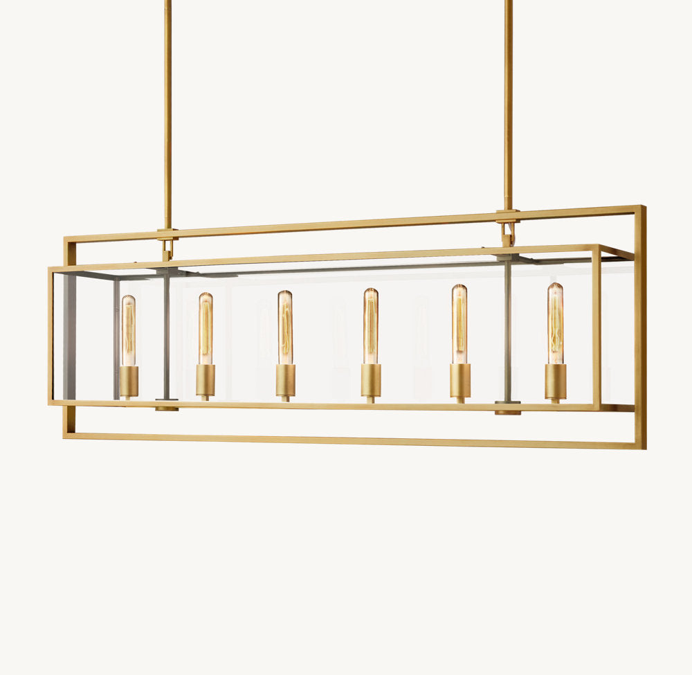 BECKMAN RECTANGULAR CHANDELIER 54"
