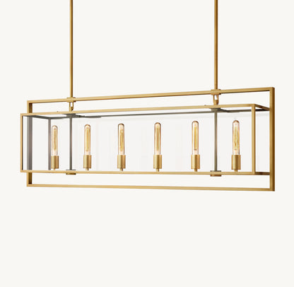BECKMAN RECTANGULAR CHANDELIER 54"