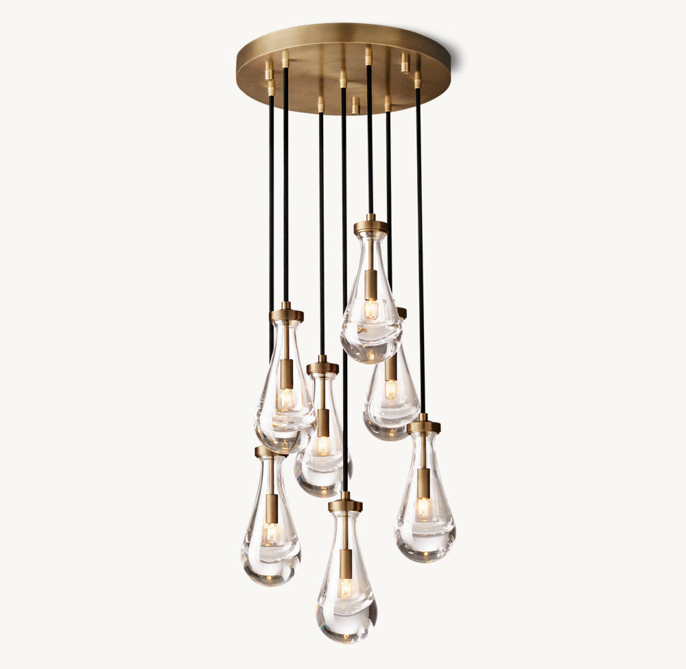 RAIN ROUND CHANDELIER 18"