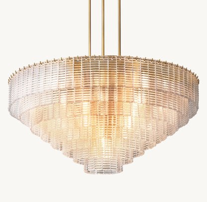 SIRENE CLEAR GLASS ROUND CHANDELIER 52"