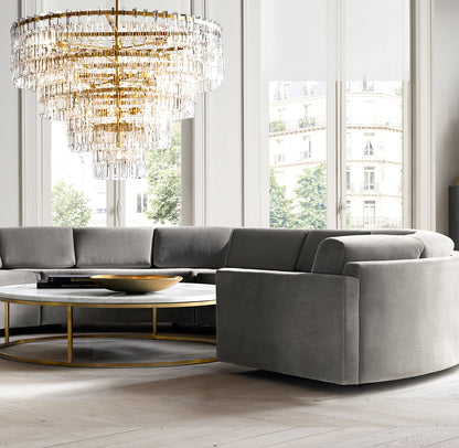 MARIGNAN TIERED ROUND CHANDELIER 48"