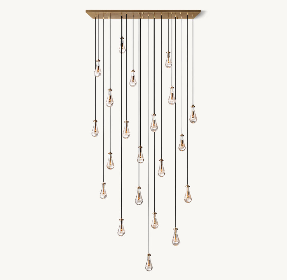 RAIN RECTANGULAR CHANDELIER 72"