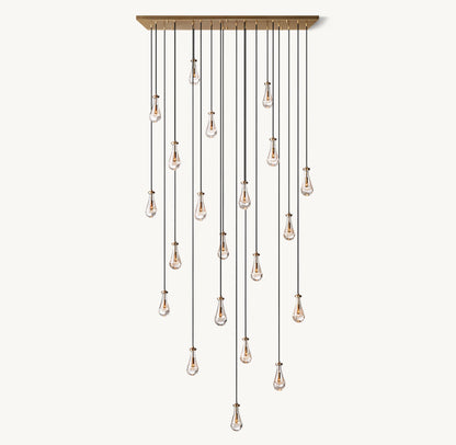 RAIN RECTANGULAR CHANDELIER 72"