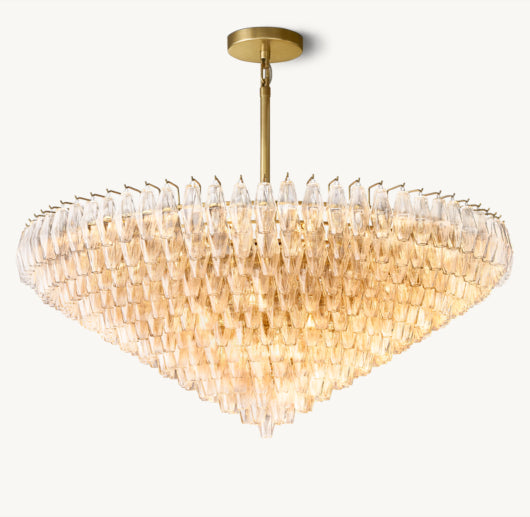 CHIARA CLEAR GLASS TIERED ROUND CHANDELIER 62"