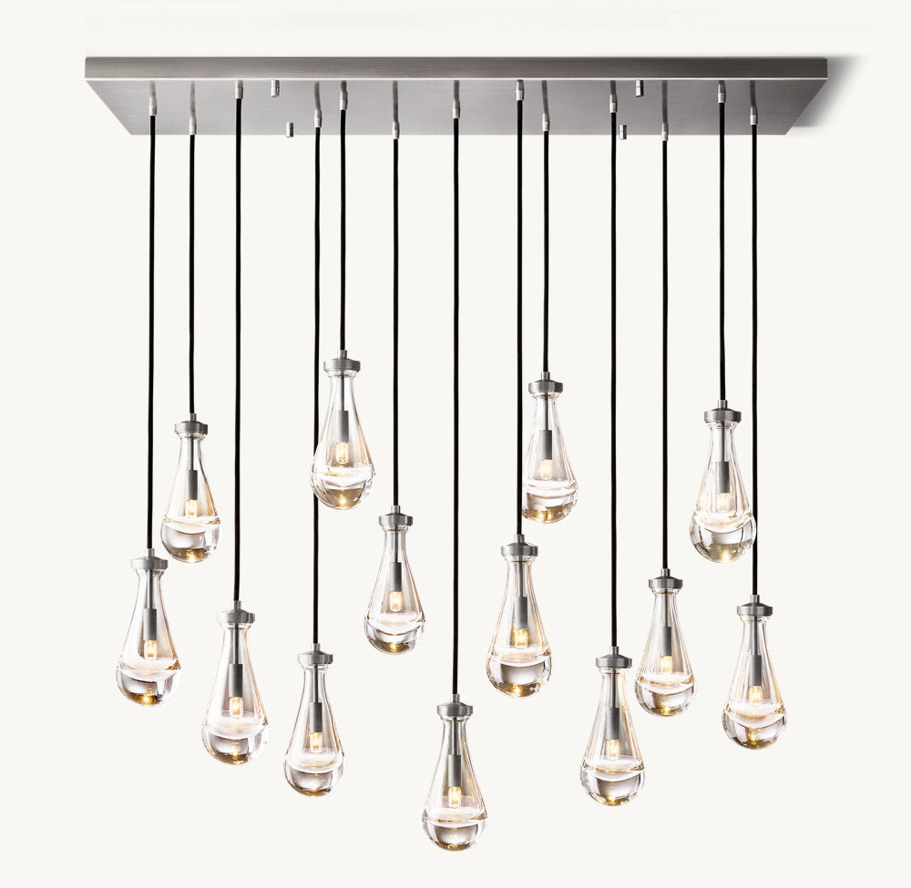 RAIN RECTANGULAR CHANDELIER 54"