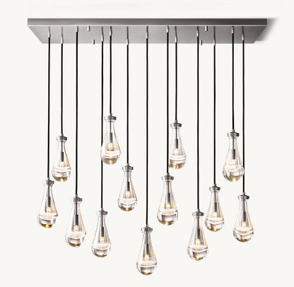 RAIN RECTANGULAR CHANDELIER 54"