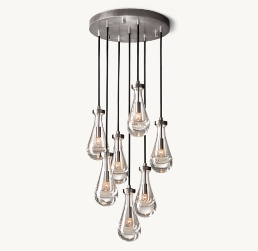 RAIN ROUND CHANDELIER 18"