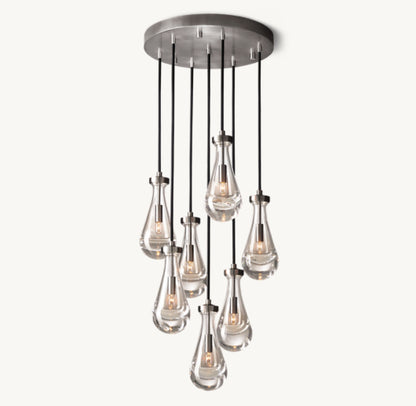 RAIN ROUND CHANDELIER 18"