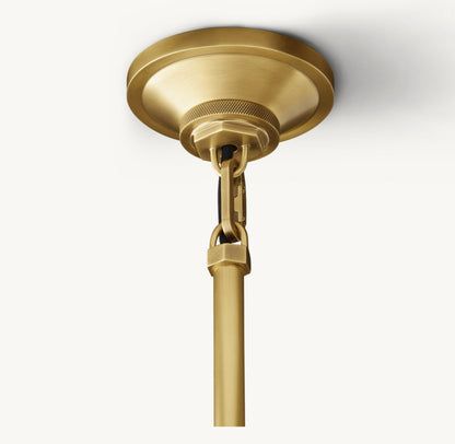 MACHINIST MILK GLASS CLOCHE PENDANT