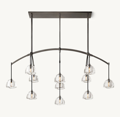 HEMISPHERE LINEAR CHANDELIER 72"