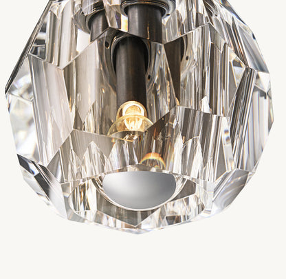 BOULE DE CRISTAL CLEAR GLASS PETITE FLUSHMOUNT