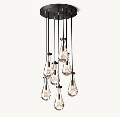 RAIN ROUND CHANDELIER 18"