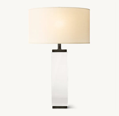 SQUARE COLUMN CRYSTAL TABLE LAMP