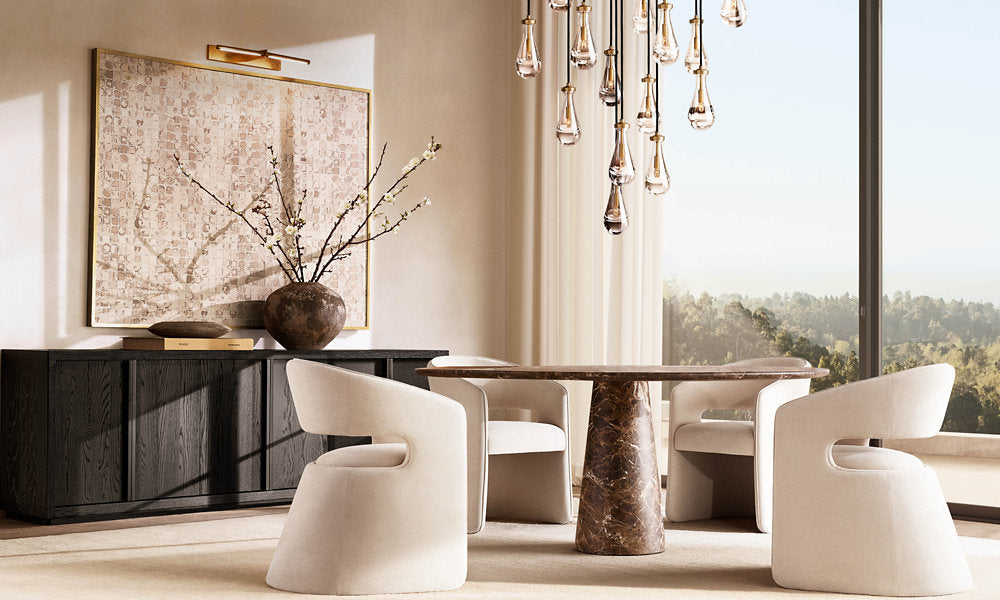 RAIN ROUND CHANDELIER 47"