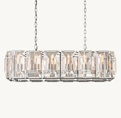 HARLOW CRYSTAL RECTANGULAR CHANDELIER 42"