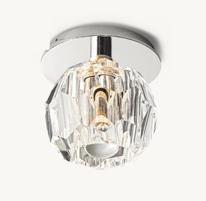 BOULE DE CRISTAL CLEAR GLASS PETITE FLUSHMOUNT