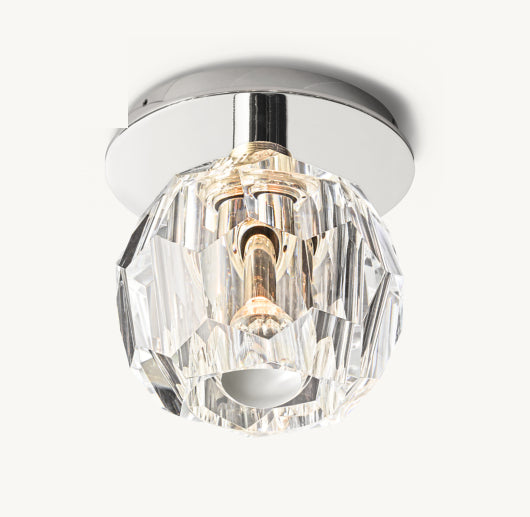 BOULE DE CRISTAL CLEAR GLASS PETITE FLUSHMOUNT