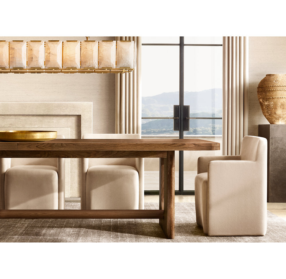 HARLOW CALCITE RECTANGULAR CHANDELIER 74"