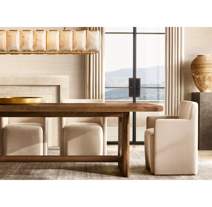 HARLOW CALCITE RECTANGULAR CHANDELIER 74"