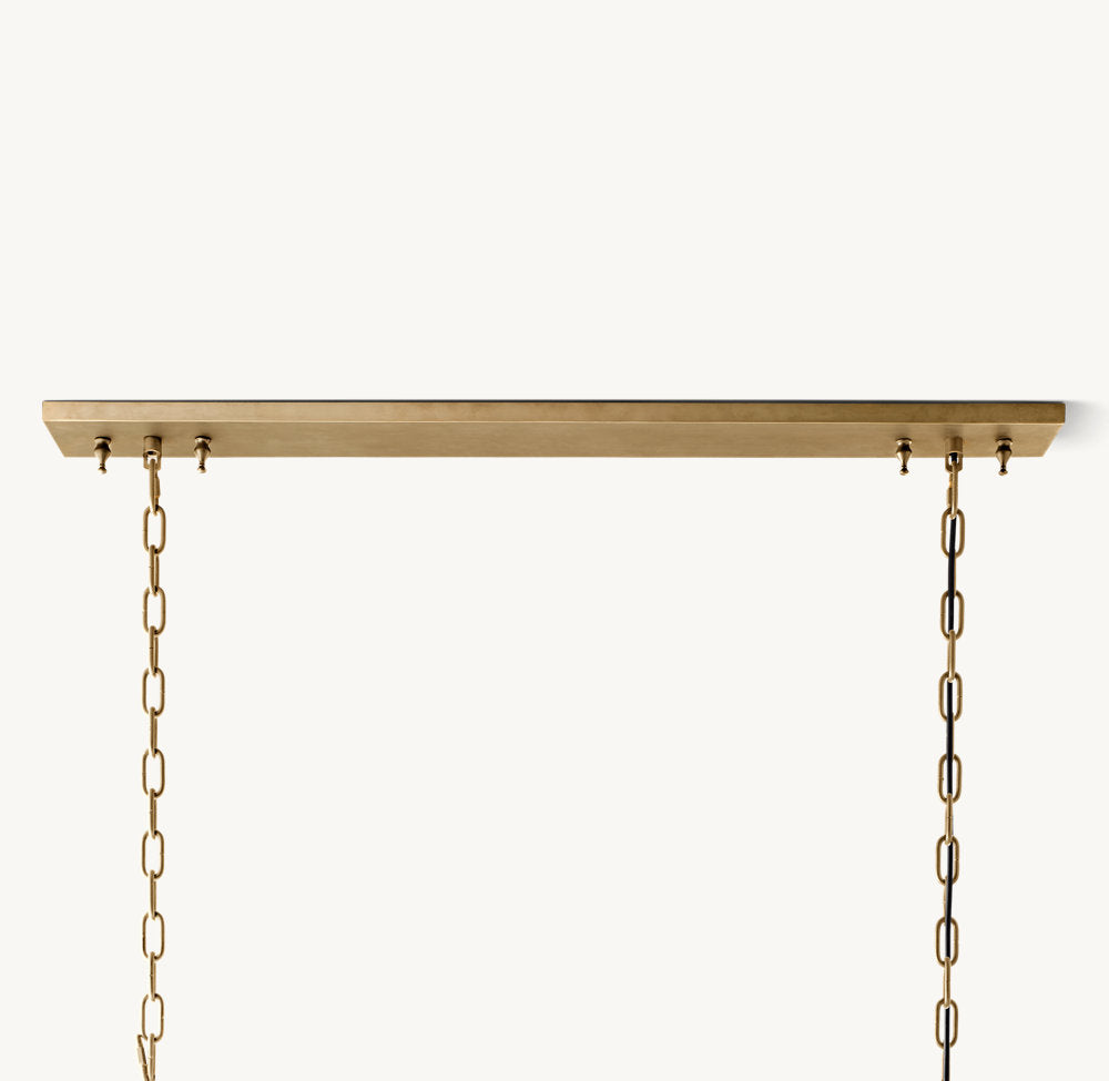 1920S ODEON RECTANGULAR CHANDELIER 59"