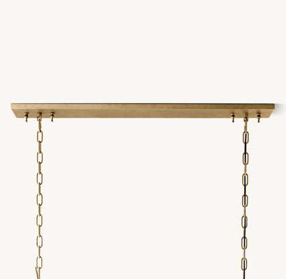 1920S ODEON RECTANGULAR CHANDELIER 59"