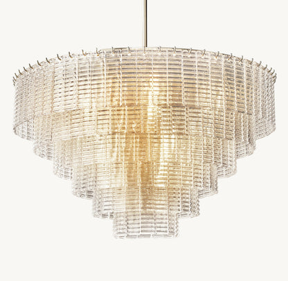 SIRENE CLEAR GLASS ROUND CHANDELIER 41"